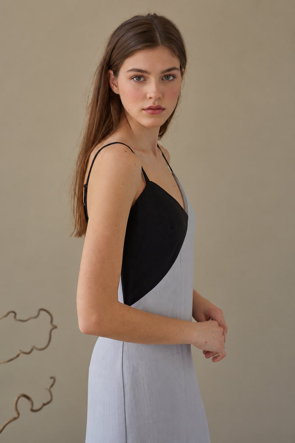 Сукня Color block чорно-сіра, фото 4